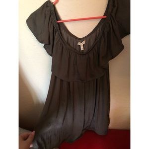 Gray Off-The-Shoulder Top